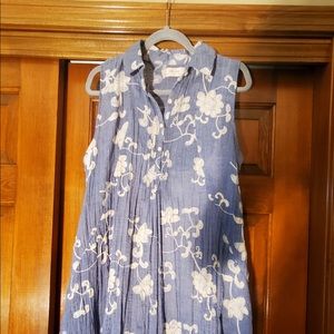 Anthropologie sleeveless knee length dress